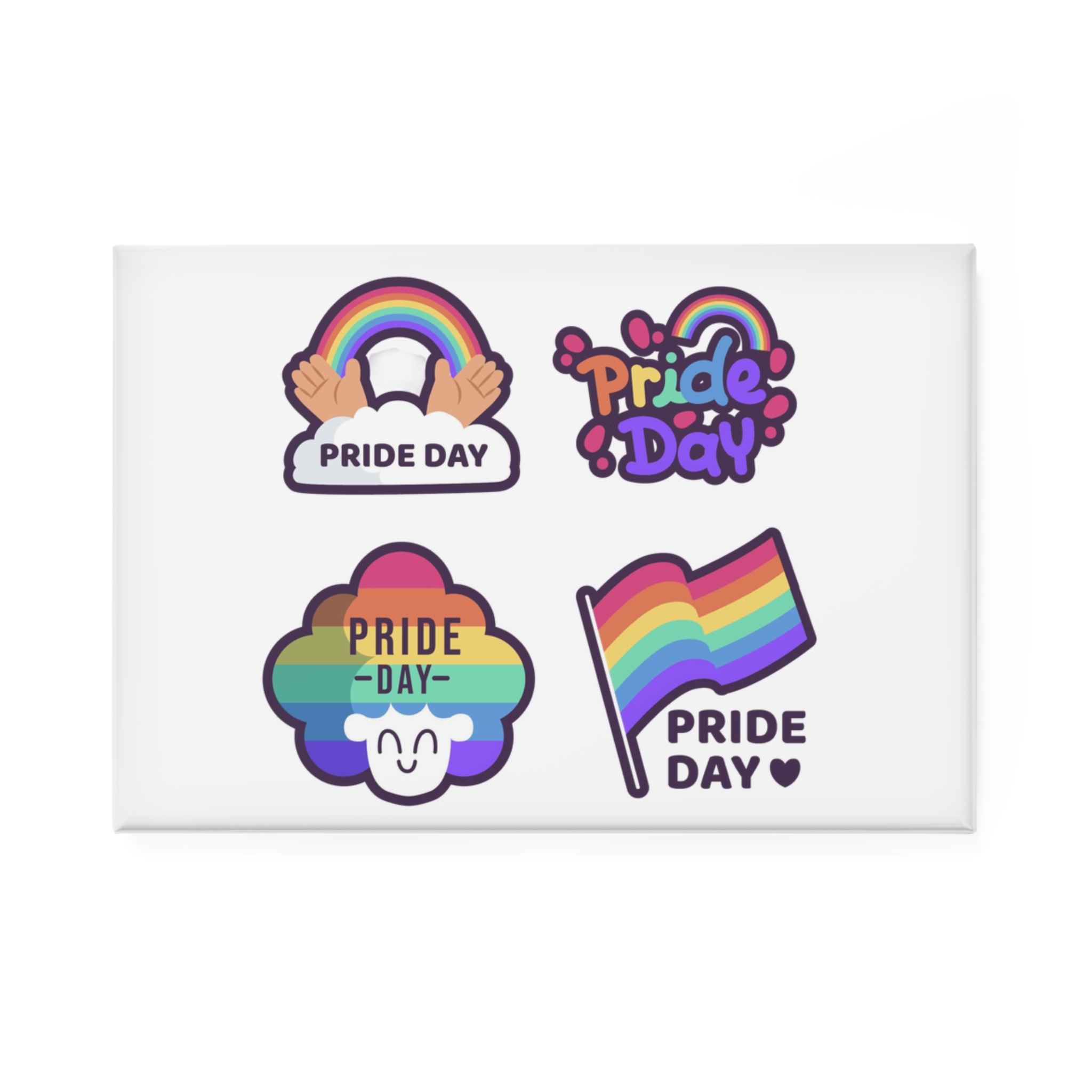 Labels With Pride Day Event Button Magnet Rectangle 1 And 10 Pcs - Image 5