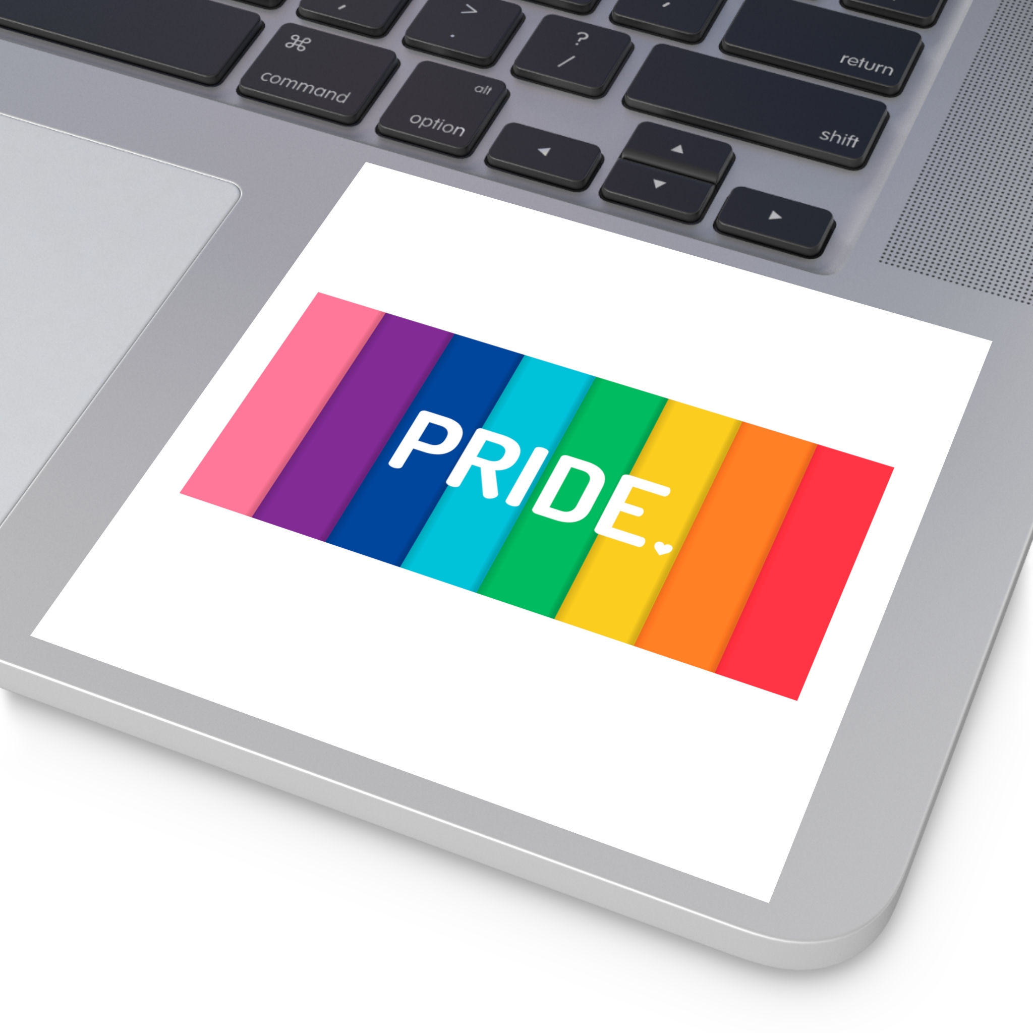 Rainbow Colored Background With Pride Concept Pride Month Laminate Stickers Square - Image 35