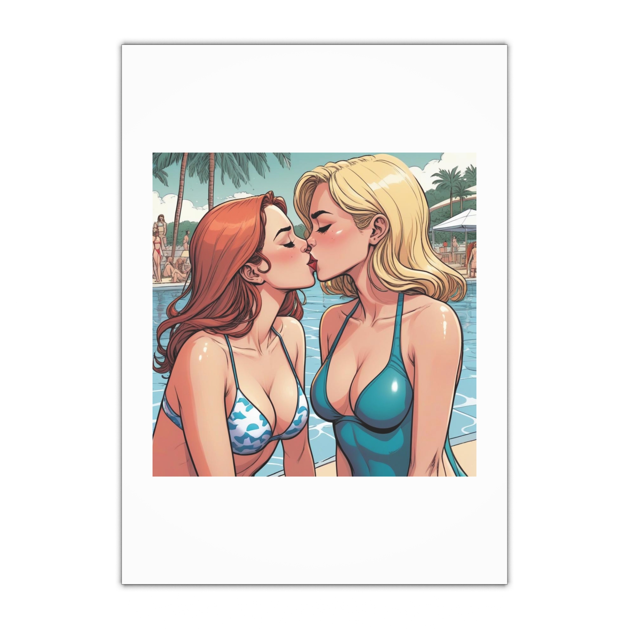 Lesbian Pride Design 4C84D6 Gift Wrapping Paper Sheets 1pc