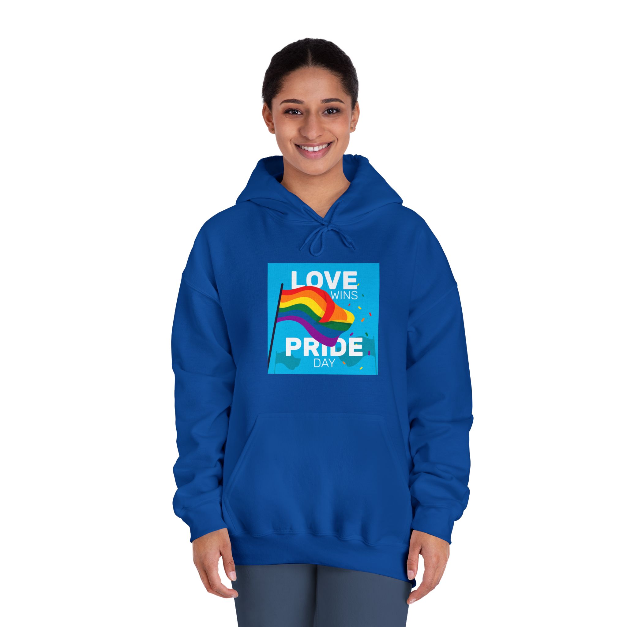 Pride Day Event With Rainbow Flag Unisex Dryblend Hooded Sweatshirt - Image 28