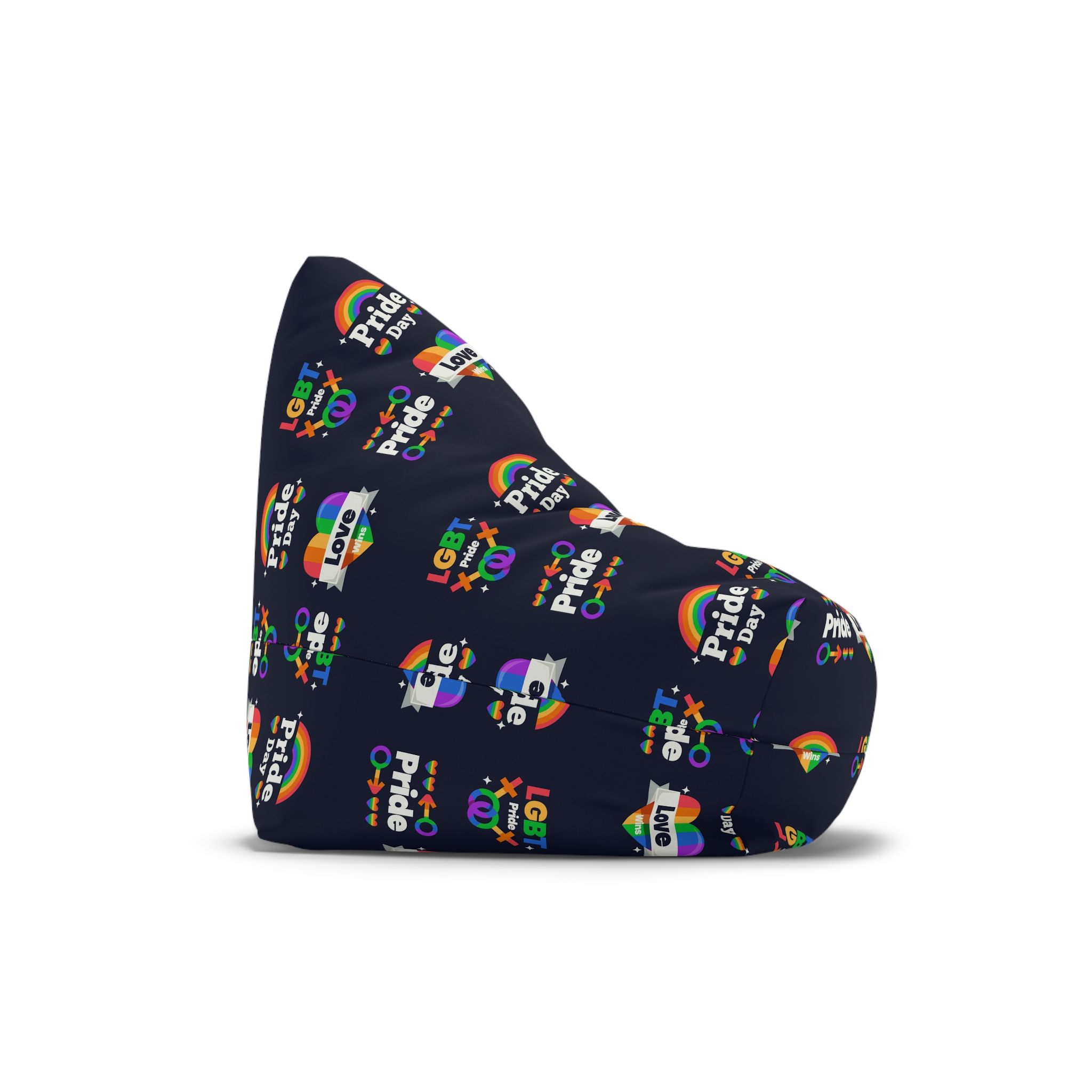 Flat Pride Day Badge Collection 3 Bean Bag Chair Cover - Image 3