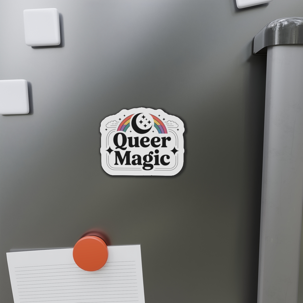 Queer Magic T Shirt Design Isolated White Background 2 Die Cut Magnets - Image 8