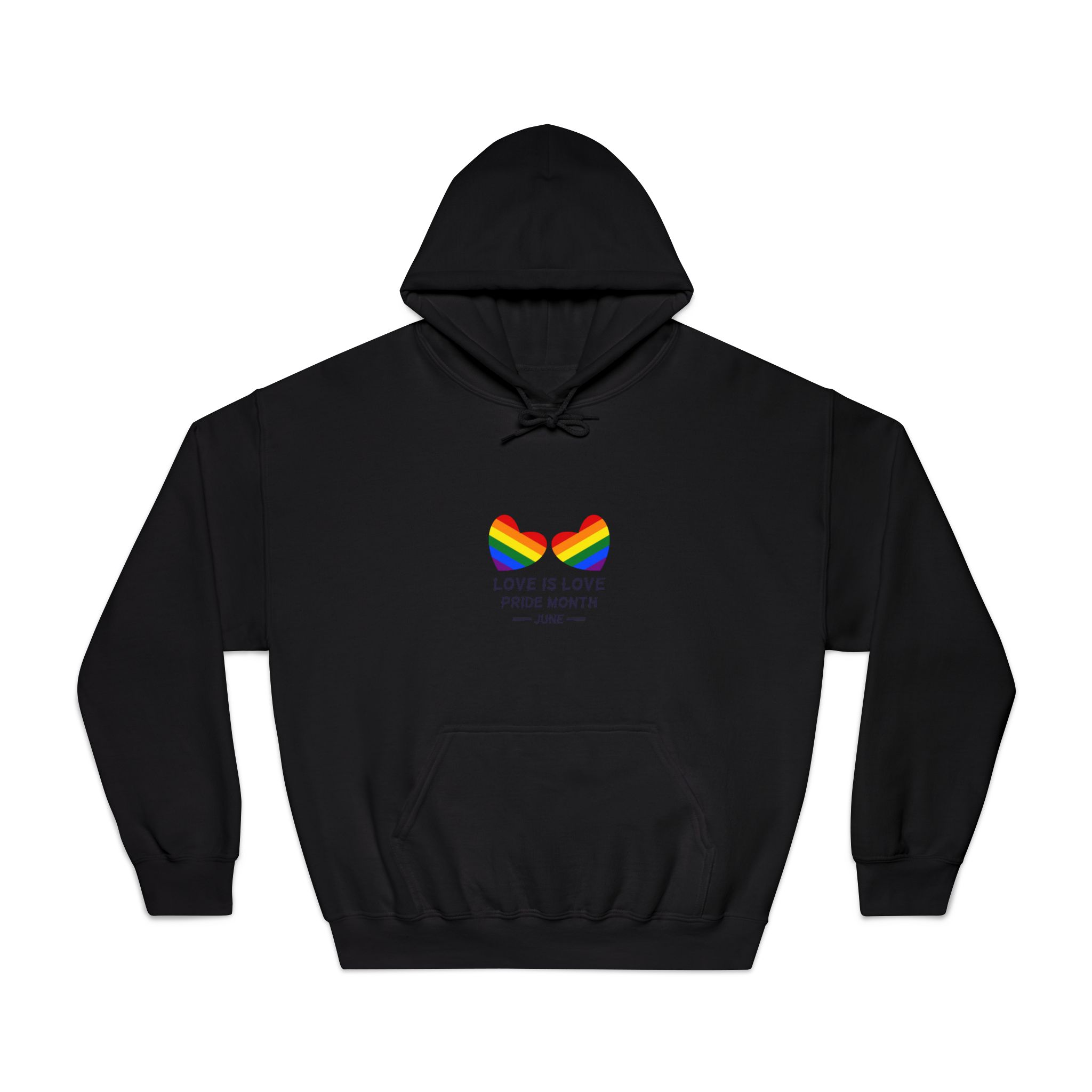 Lgbtq Pride Month June Every Year Rainbow Sign Pride Community Design Banner Poster Card Background Template Unisex Dryblend Hooded Sweatshirt - Image 9
