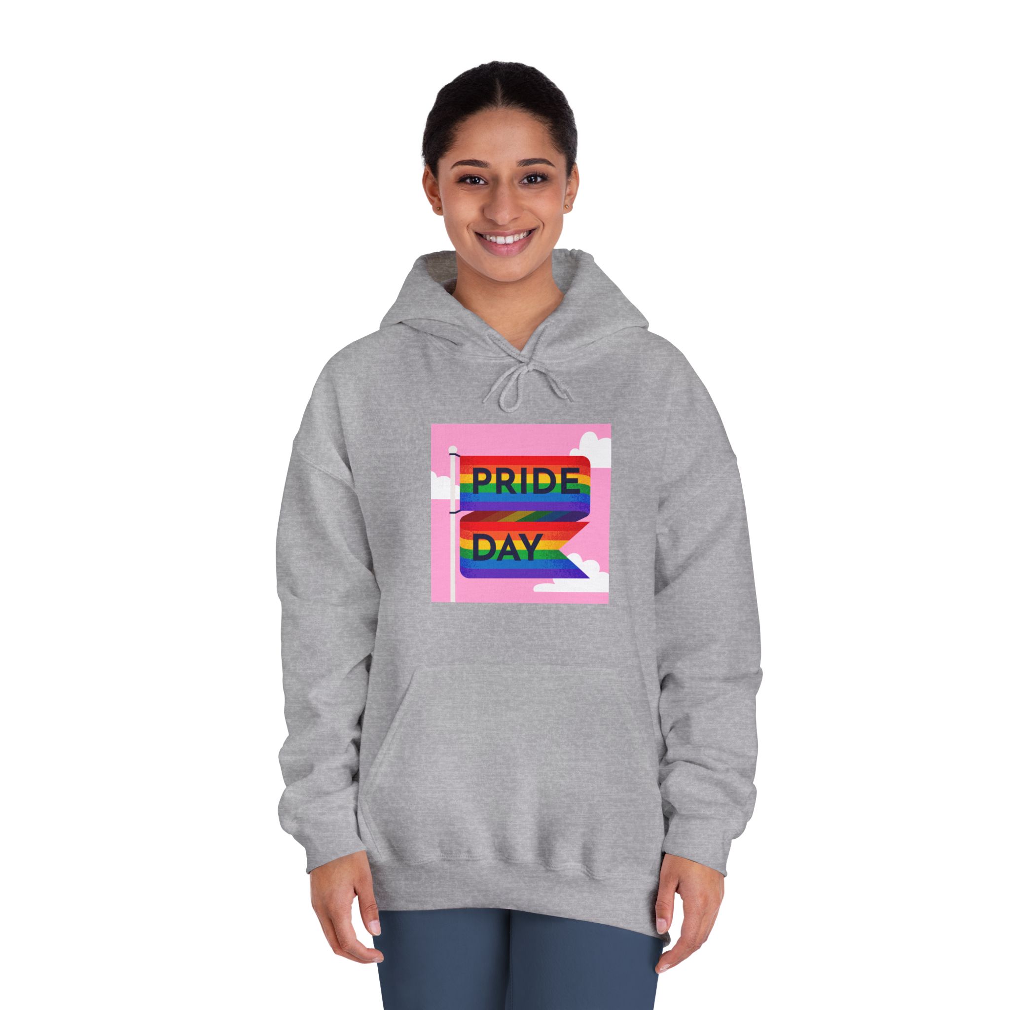 Pride Day Flag Illustration Unisex Dryblend Hooded Sweatshirt - Image 16