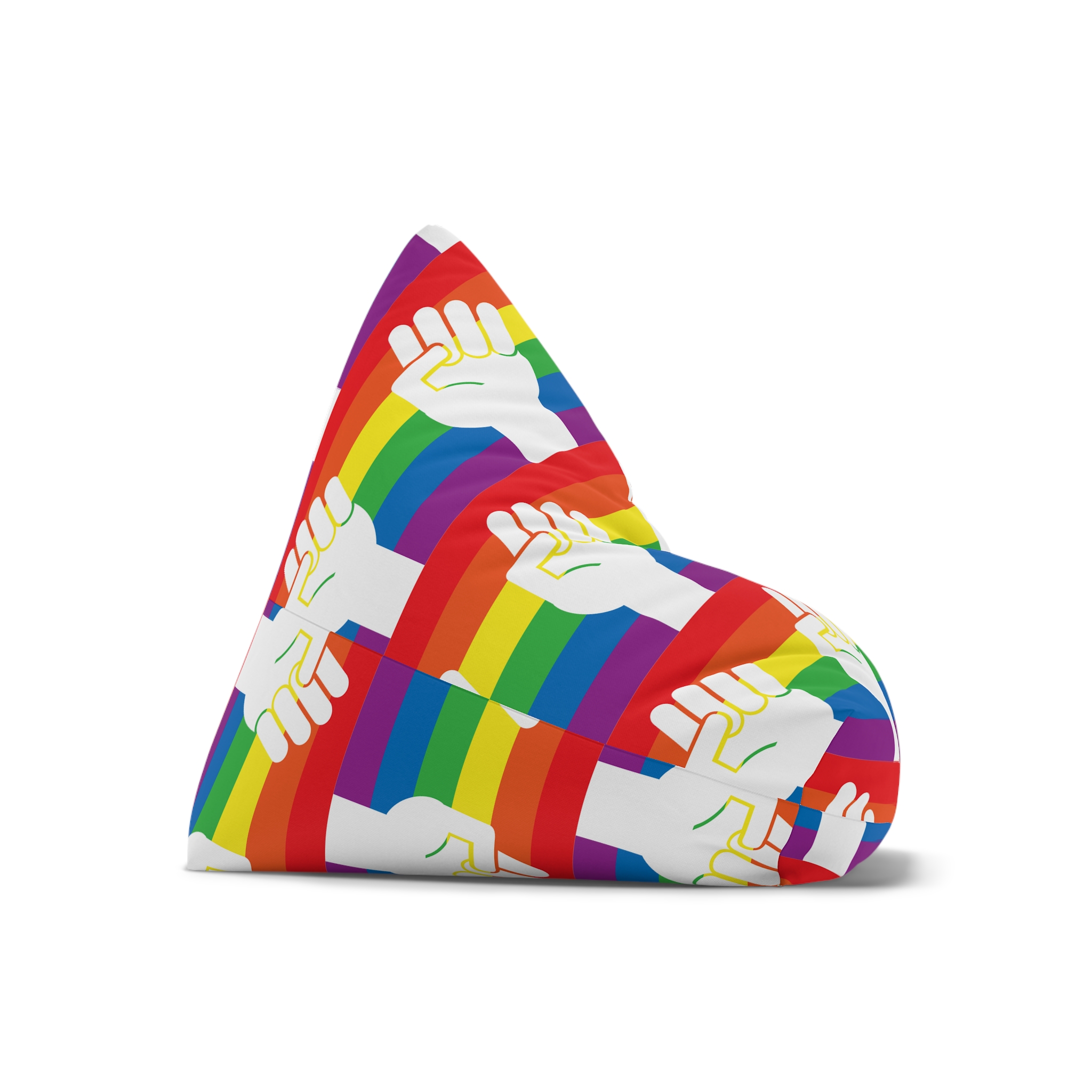 Lgbt Hand Flat Bean Bag Chair Cover - Image 7
