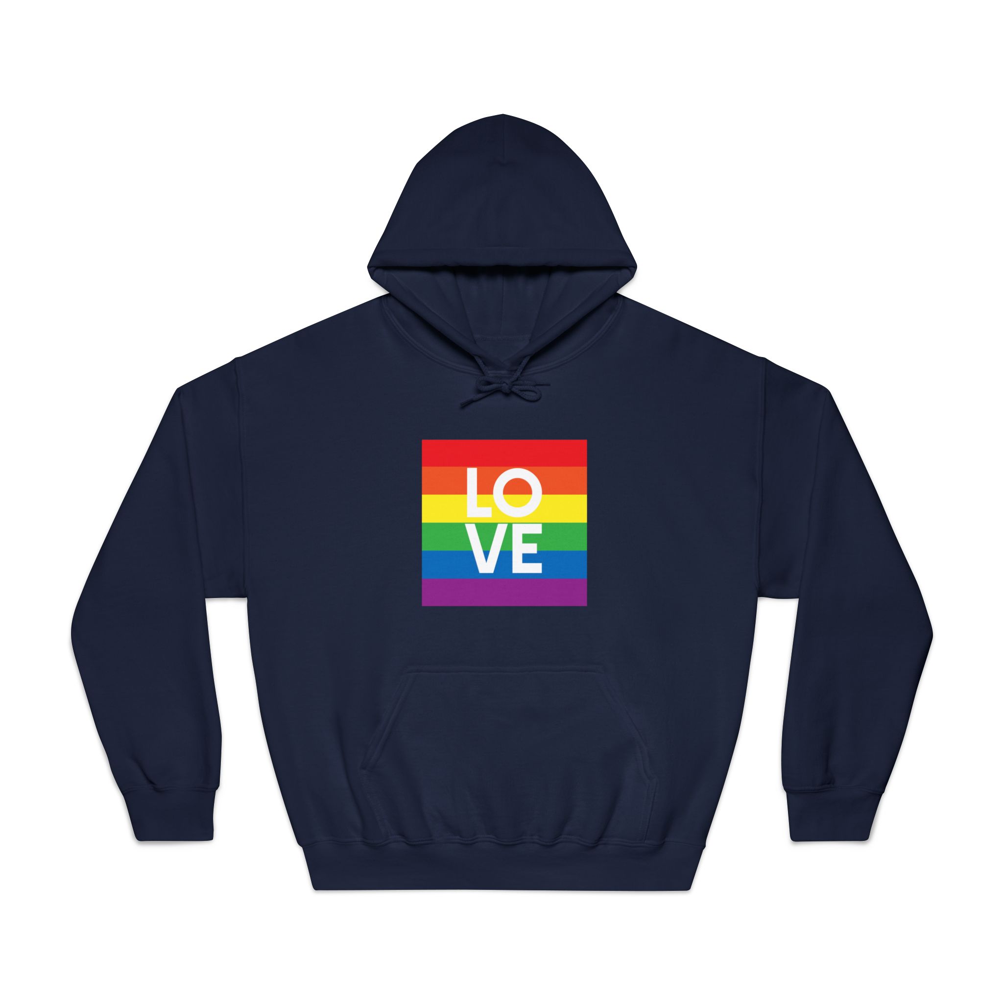 Love Lgbt Squere White Unisex Dryblend Hooded Sweatshirt - Image 29