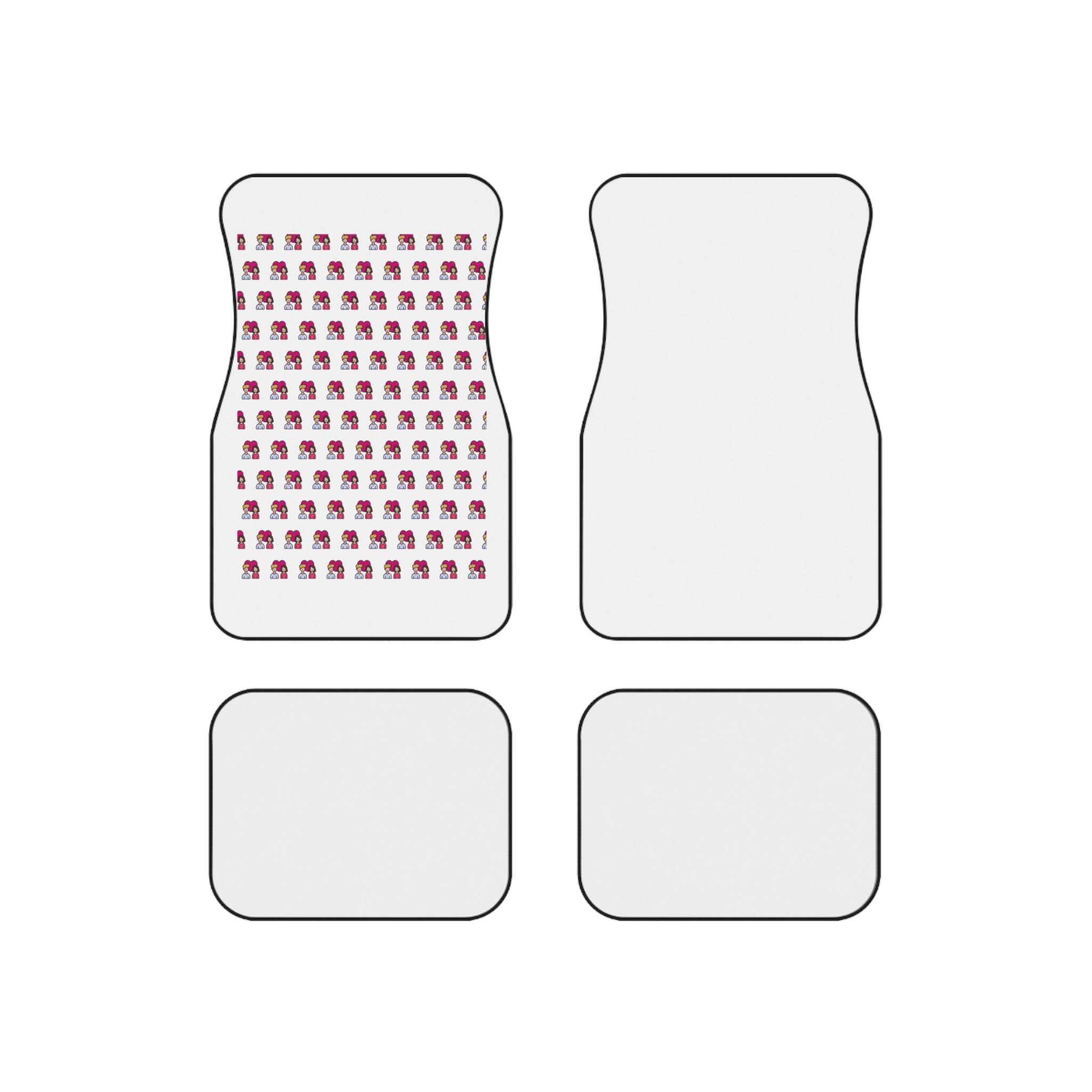 Vactor Seamleass Love Valentines Theme Calendar Car Mats Set Of 4