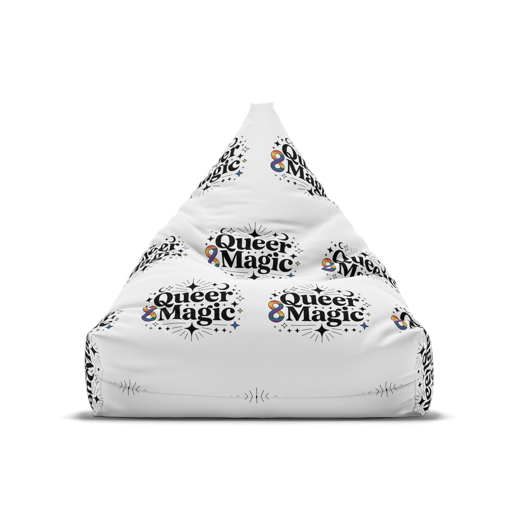 Queer Magic T Shirt Design Isolated White Background Bean Bag Chair Cover - Image 5