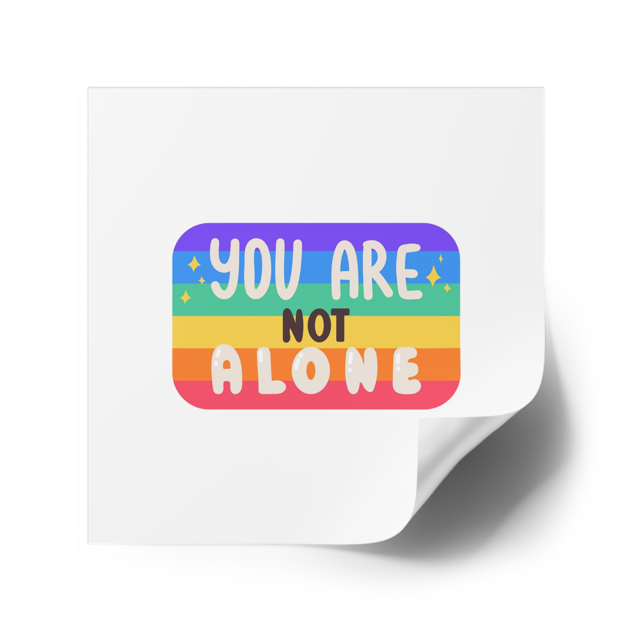 Lgbt Sticker Pack White Background Lgbtq Set Symbol Lgbt Pride Community Rainbow Elements Vector Hand Draw Illustration Hand Drawn Lettering (2) Laminate Stickers Square - Image 42