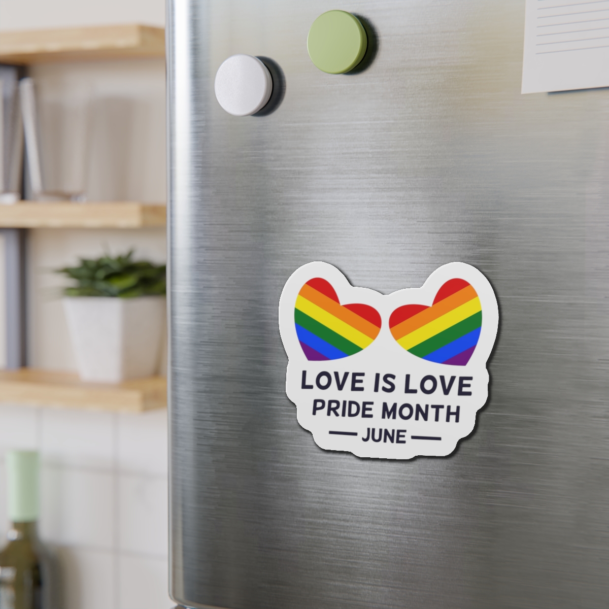 Lgbtq Pride Month June Every Year Rainbow Sign Pride Community Design Banner Poster Card Background Template Die Cut Magnets - Image 15