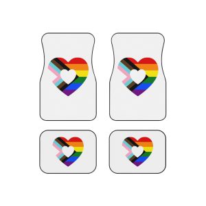 Progress Pride Flag Progress Pride Rainbow Flags Lgbtq Flag Car Mats Set Of 4