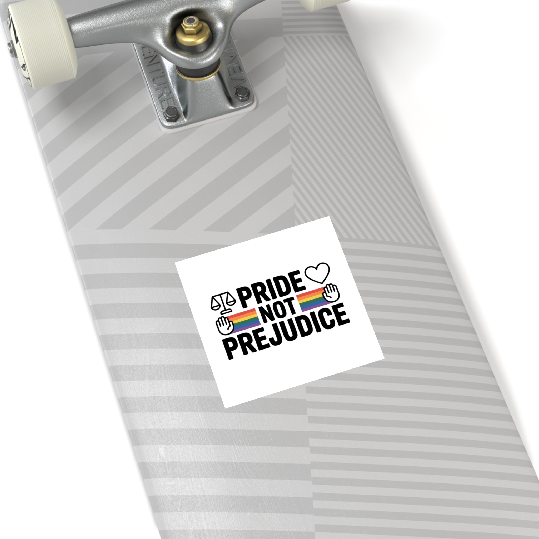 Pride Prejudice T Shirt Design Isolated White Background 21 Laminate Stickers Square - Image 20