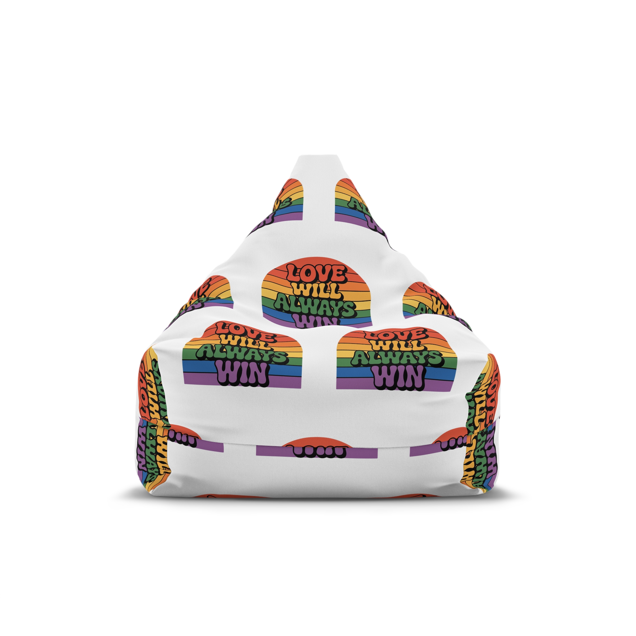 Love Will Always Win Pride Celebration Bean Bag Chair Cover