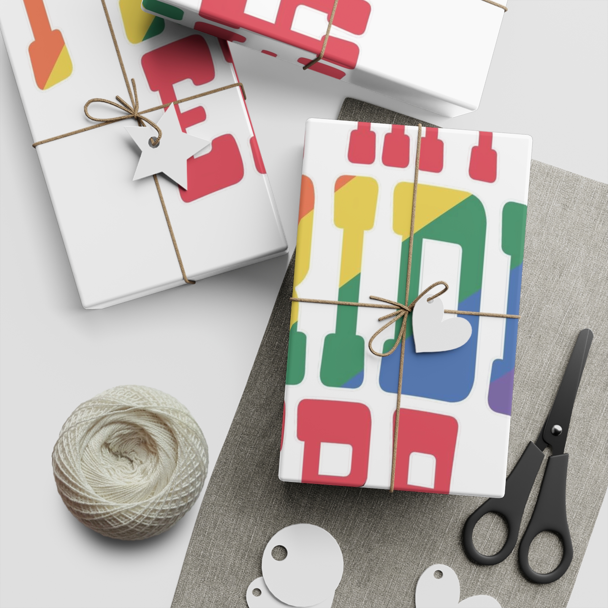 Black Shirt With Words My Rainbow Gift Wrapping Paper Sheets 1pc - Image 5