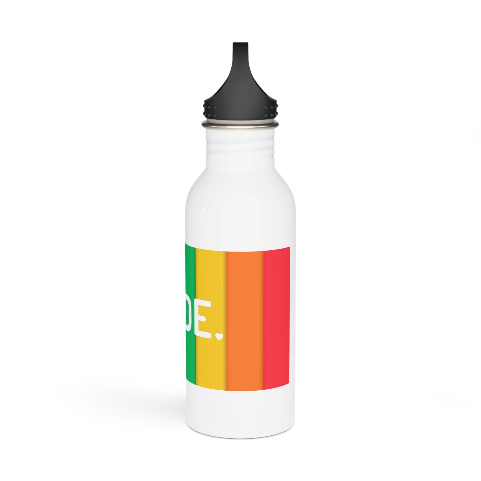 Rainbow Colored Background With Pride Concept Pride Month Stainless Steel Water Bottle - Image 4