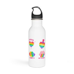 Flat Labels Collection Pride Month Celebration (2) Stainless Steel Water Bottle