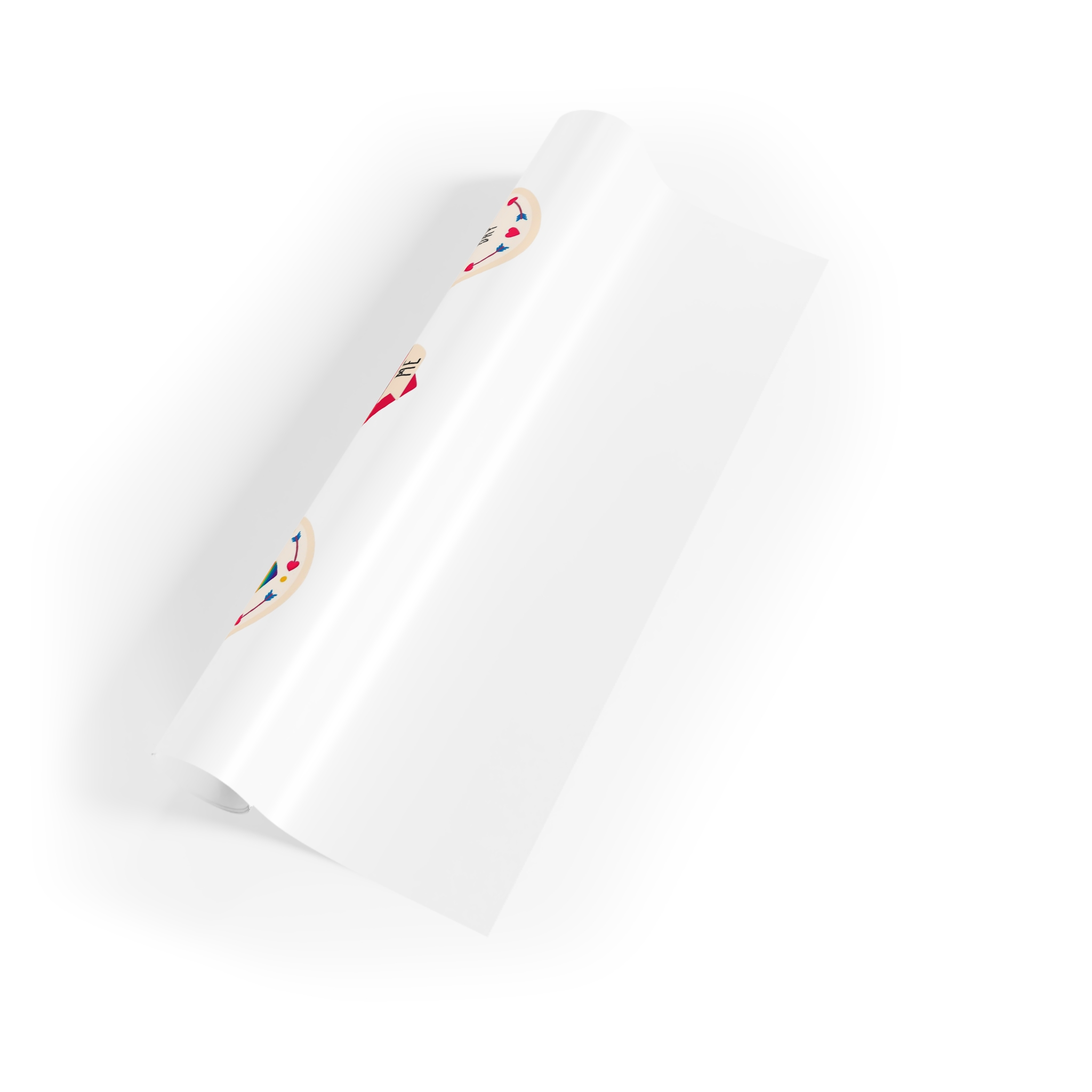 Lgbt Valentine S Day Label Collection Gift Wrapping Paper Rolls 1pc - Image 3