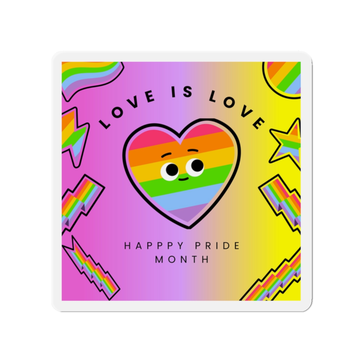 Free Vector Colorful Pride Month Die Cut Magnets