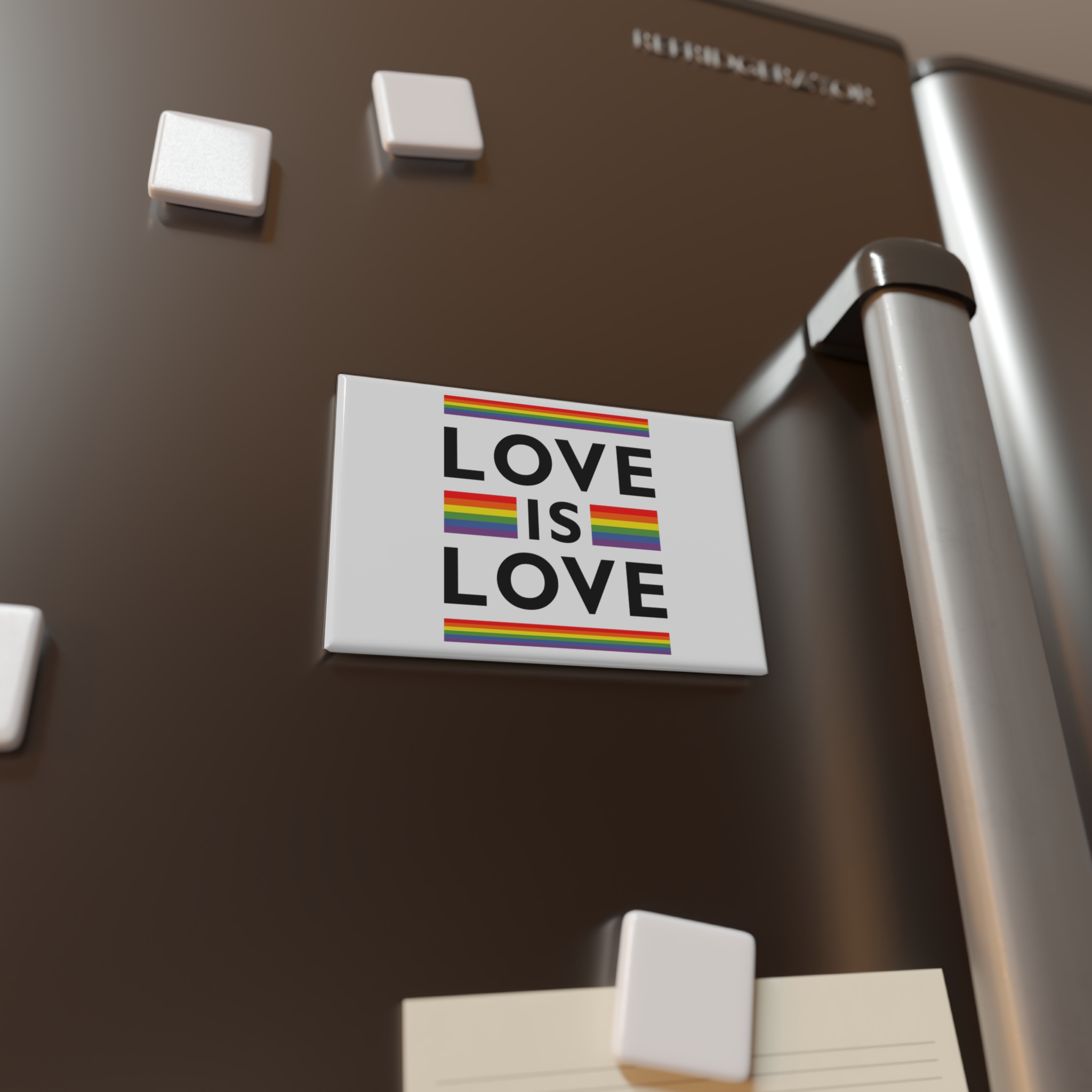 Love Is Love Lgbt Flag Symbol Pride Month Symbol Button Magnet Rectangle 1 And 10 Pcs - Image 4
