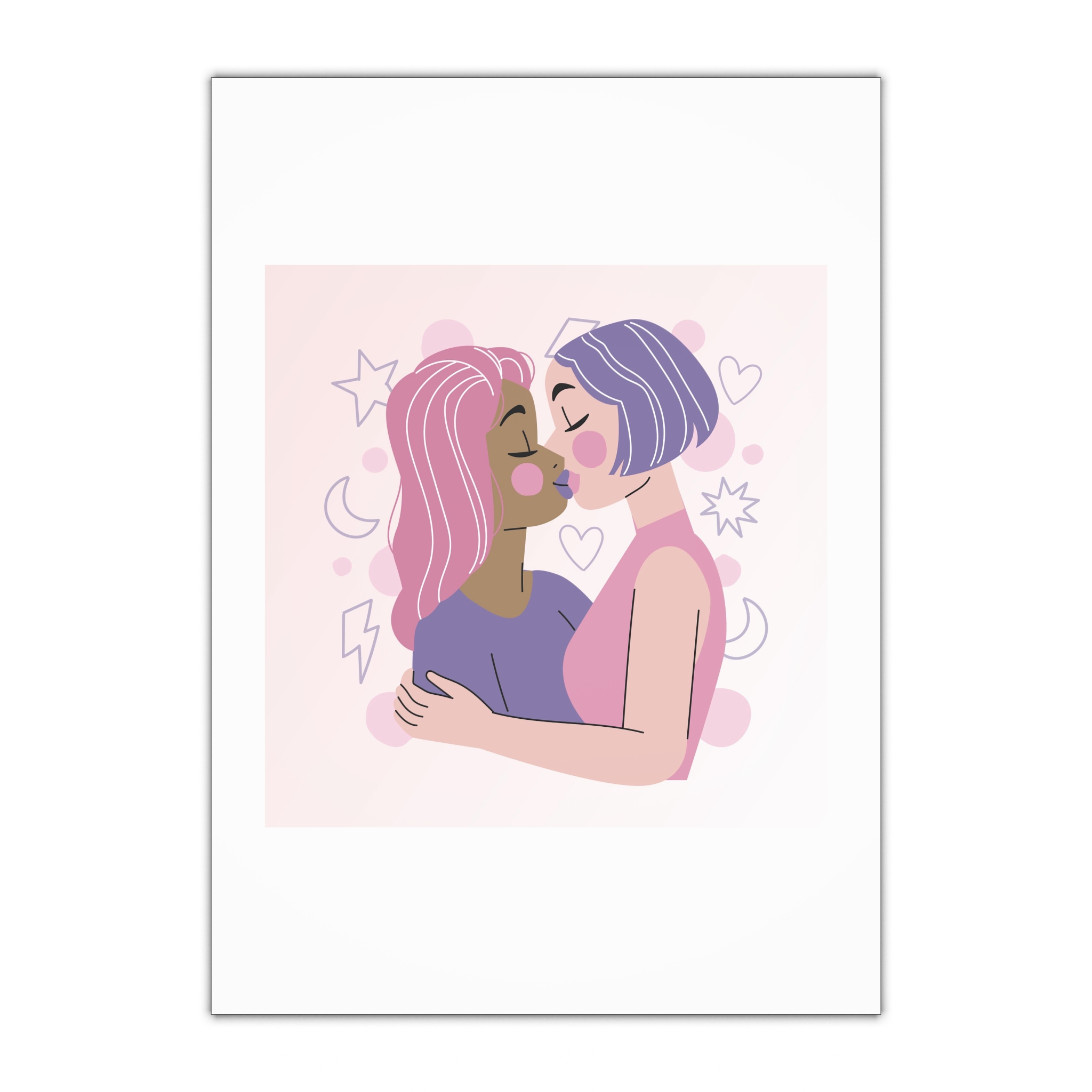 Lesbian Pride Design 5F97CF Gift Wrapping Paper Sheets 1pc