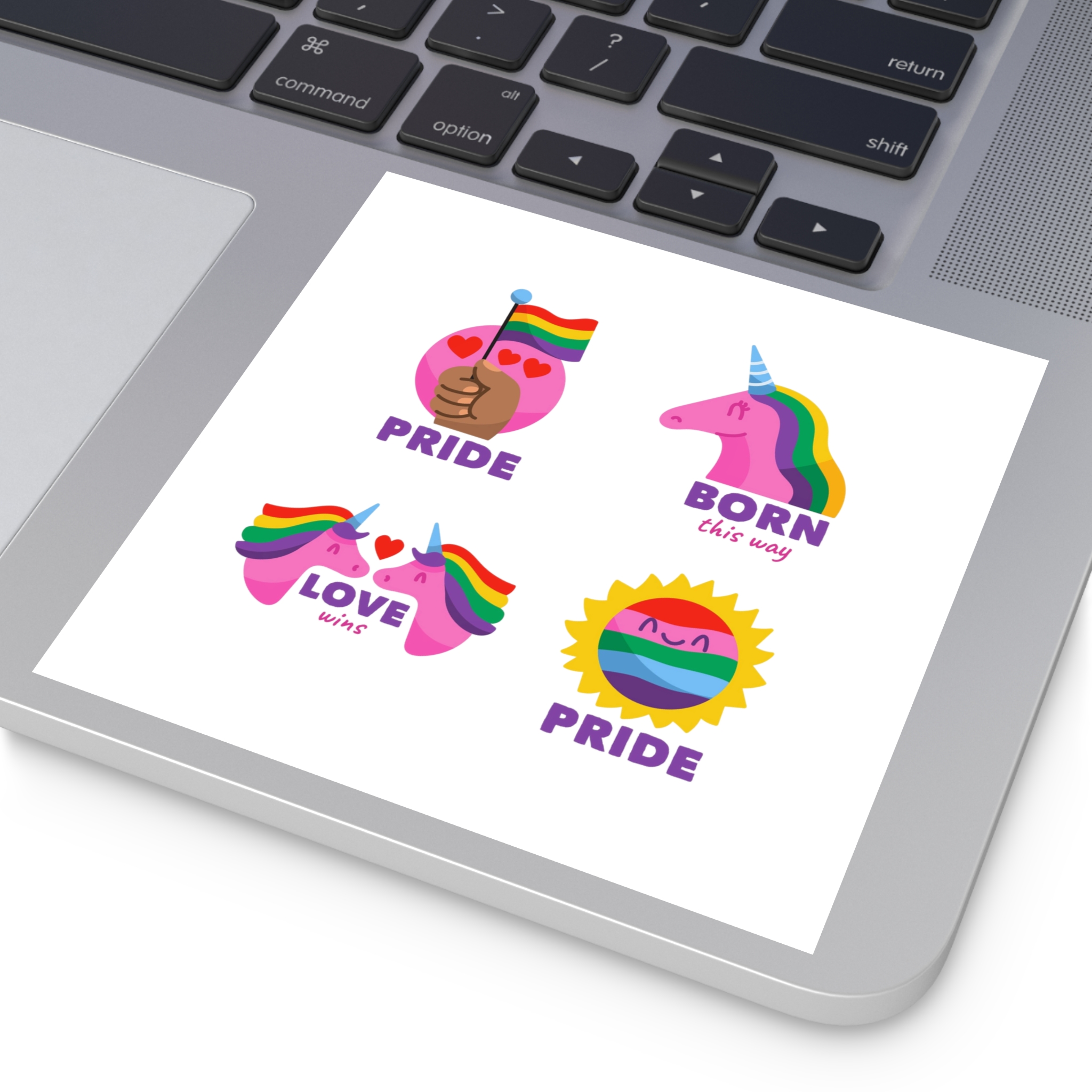 Illustrations Pride Day Badges Set Laminate Stickers Square - Image 75