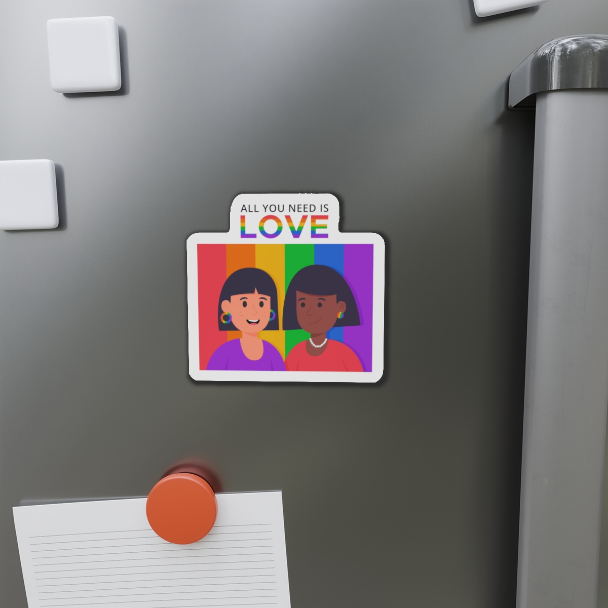 Flat Pride Day Illustration Die Cut Magnets - Image 8