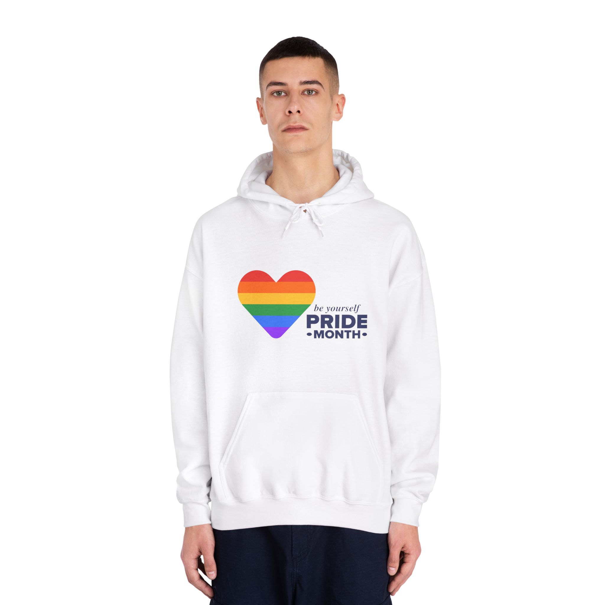 Lgbt Pride Month June Lgbt Flag Rainbow Flag Love Concept Vector Illustration Poster Unisex Dryblend Hooded Sweatshirt - Image 3