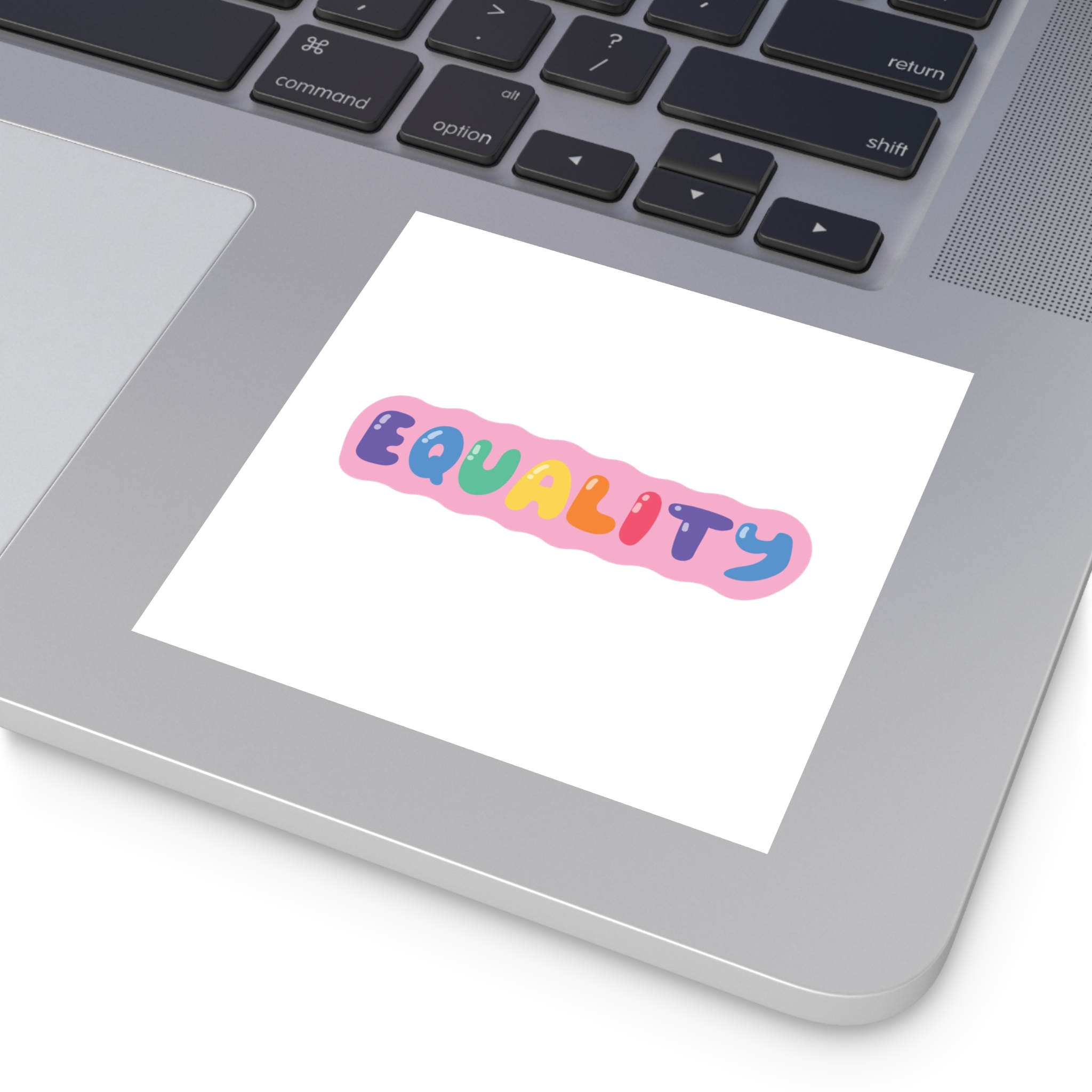 Lgbt Sticker Pack White Background Lgbtq Set Symbol Lgbt Pride Community Rainbow Elements Vector Hand Draw Illustration Hand Drawn Lettering(1) Laminate Stickers Square - Image 71