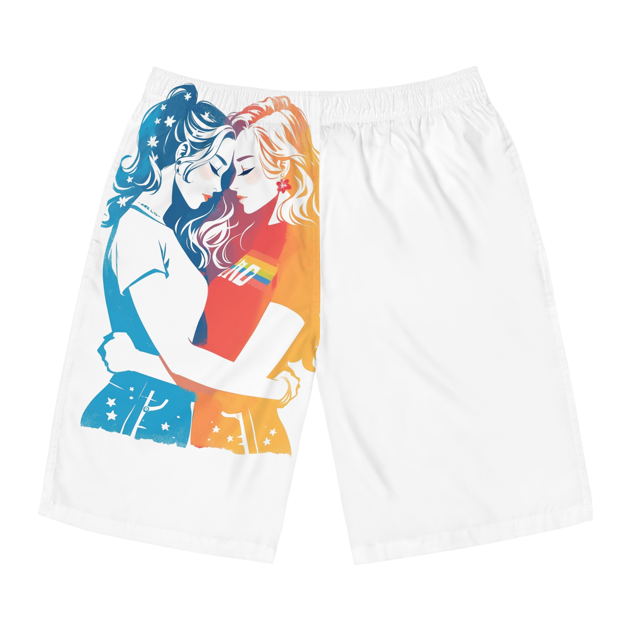 Lesbian Pride Parade Banner Mens Board Shorts Aop