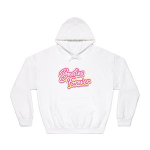 Pink Besties Forever Lettering Logo Unisex Dryblend Hooded Sweatshirt
