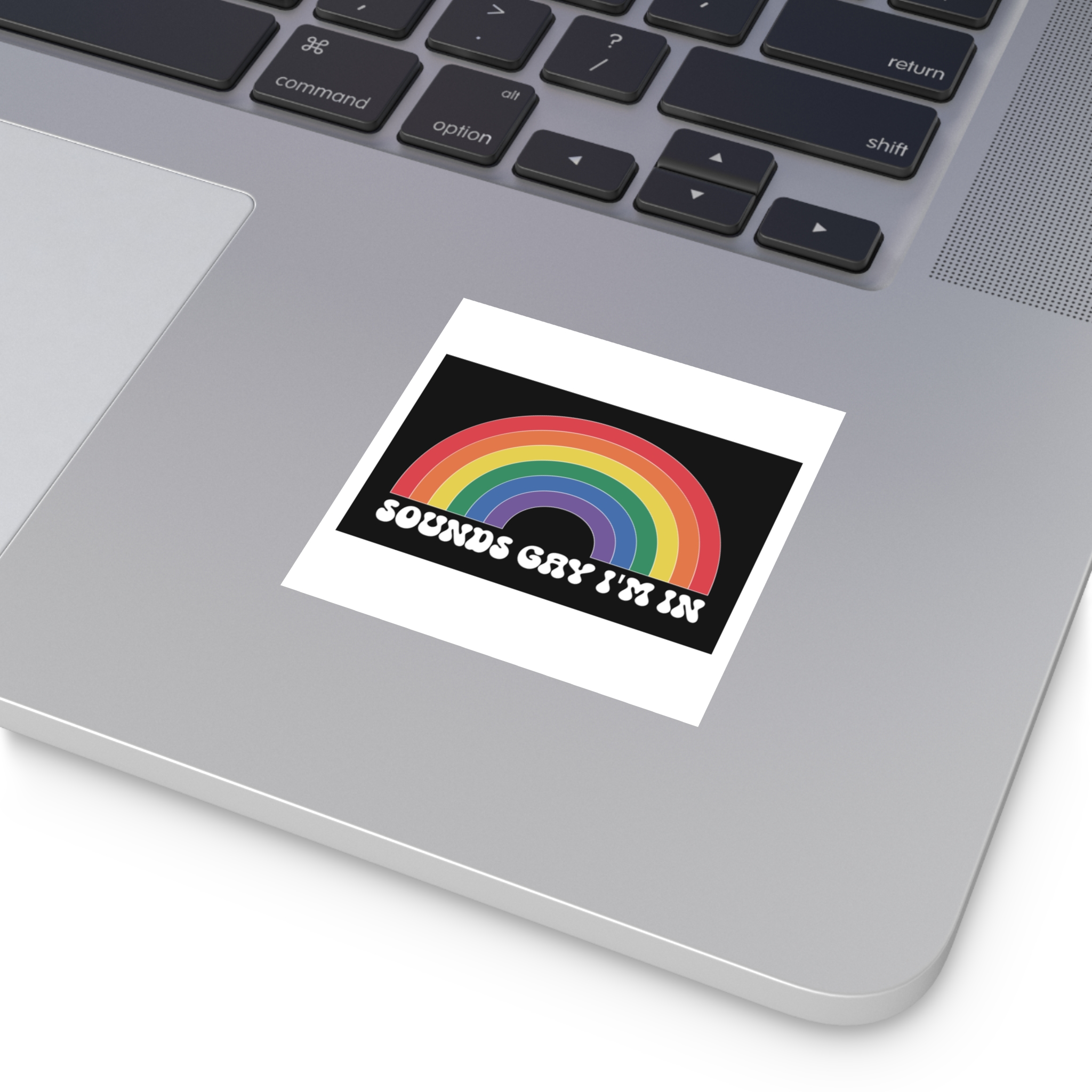 Pride Lgbtq Gay Typography Vector Tshirt Design(7) Laminate Stickers Square - Image 3