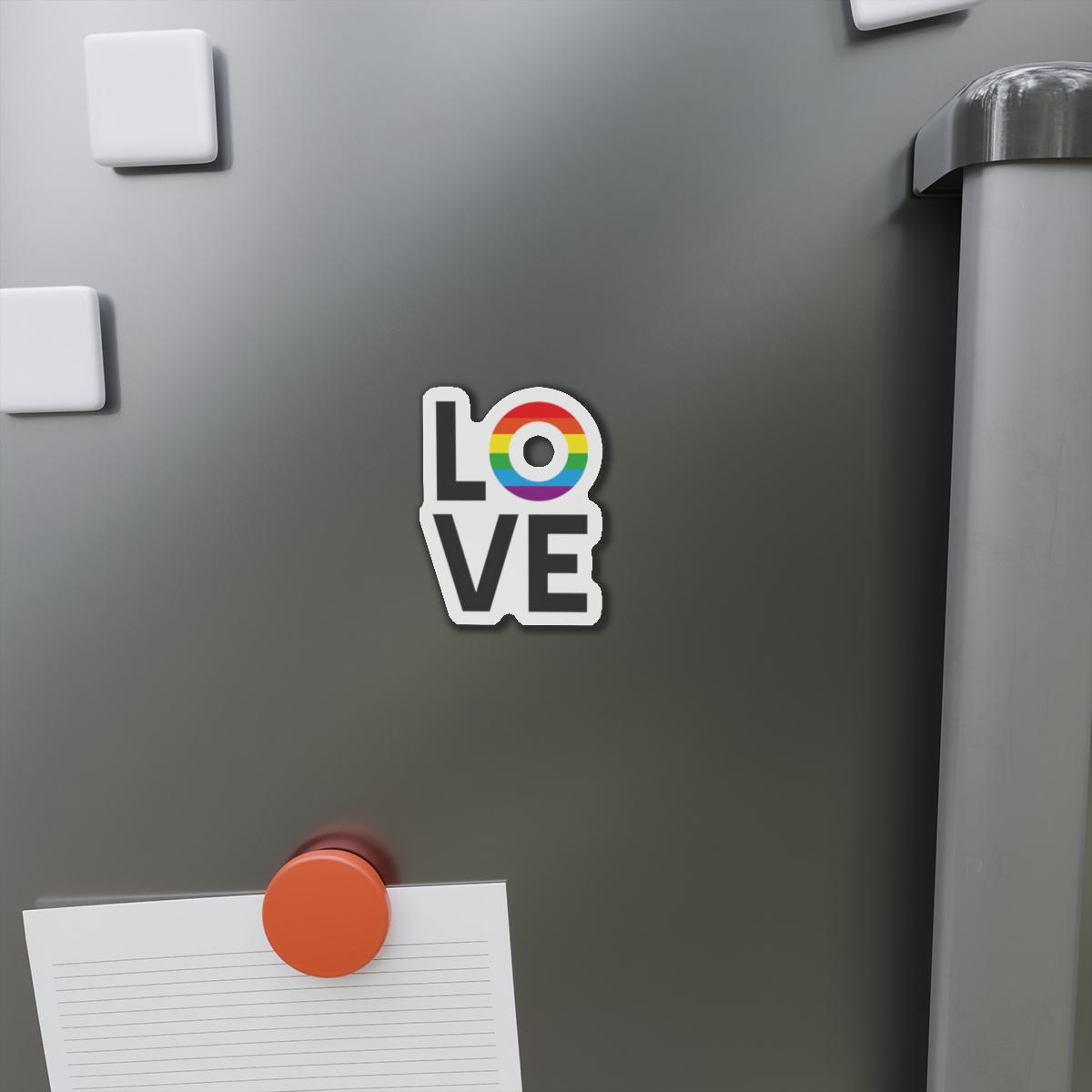 Vector Flat Lgbt Rainbow Flag Love Lettering Die Cut Magnets - Image 5