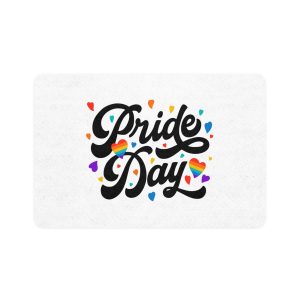 Hand Drawn Pride Day Lettering Pet Food Mat 12x18