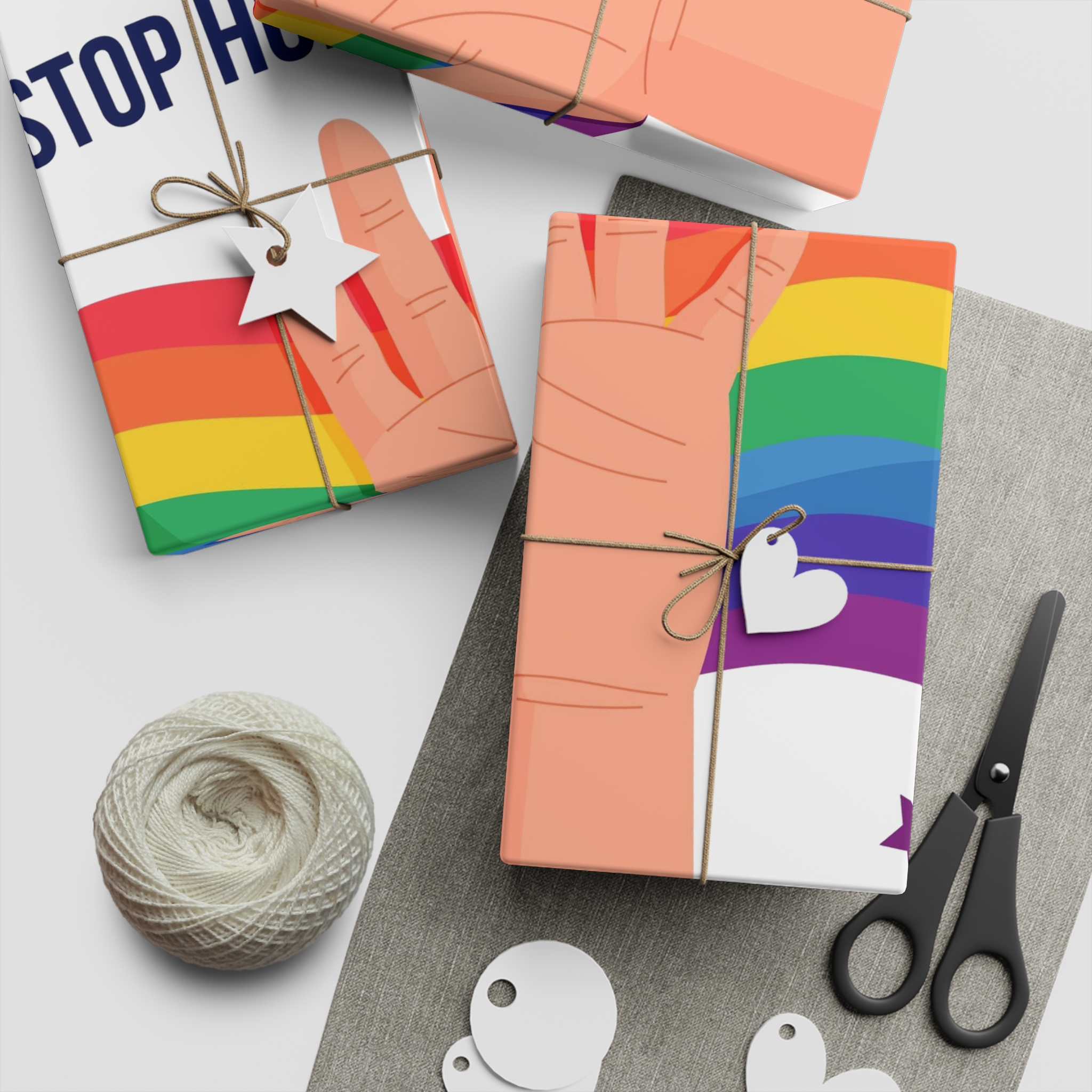 Stop Homophobia Gift Wrapping Paper Sheets 1pc - Image 2