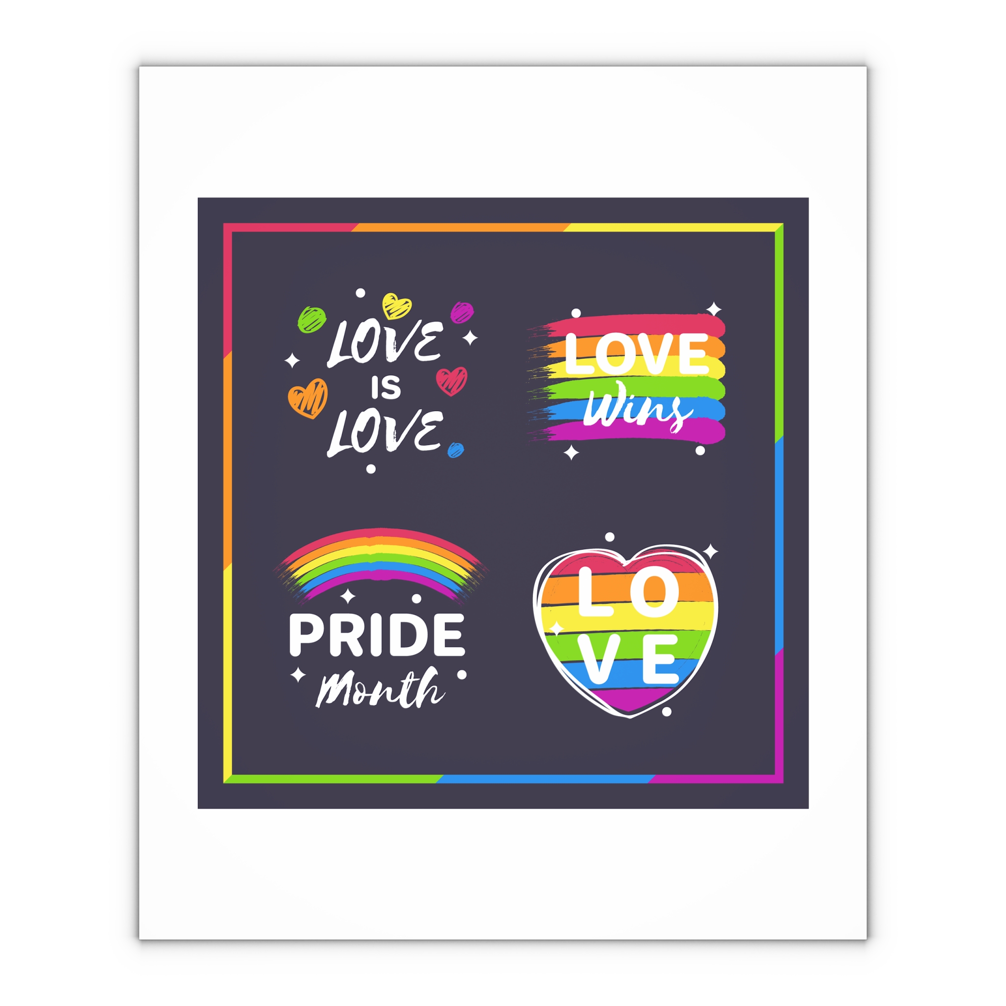Pride Day Badges Set Gift Wrapping Paper Sheets 1pc - Image 4