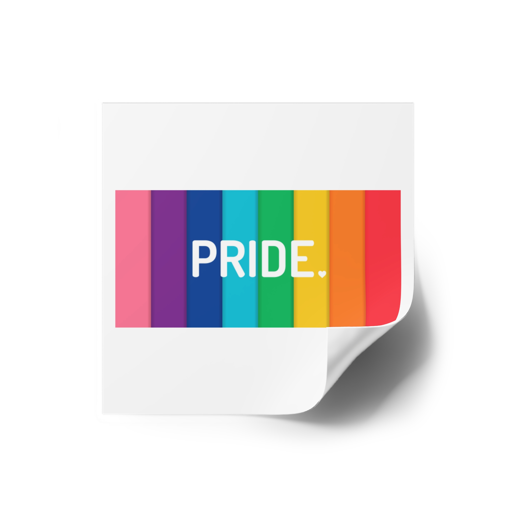 Rainbow Colored Background With Pride Concept Pride Month Laminate Stickers Square - Image 6