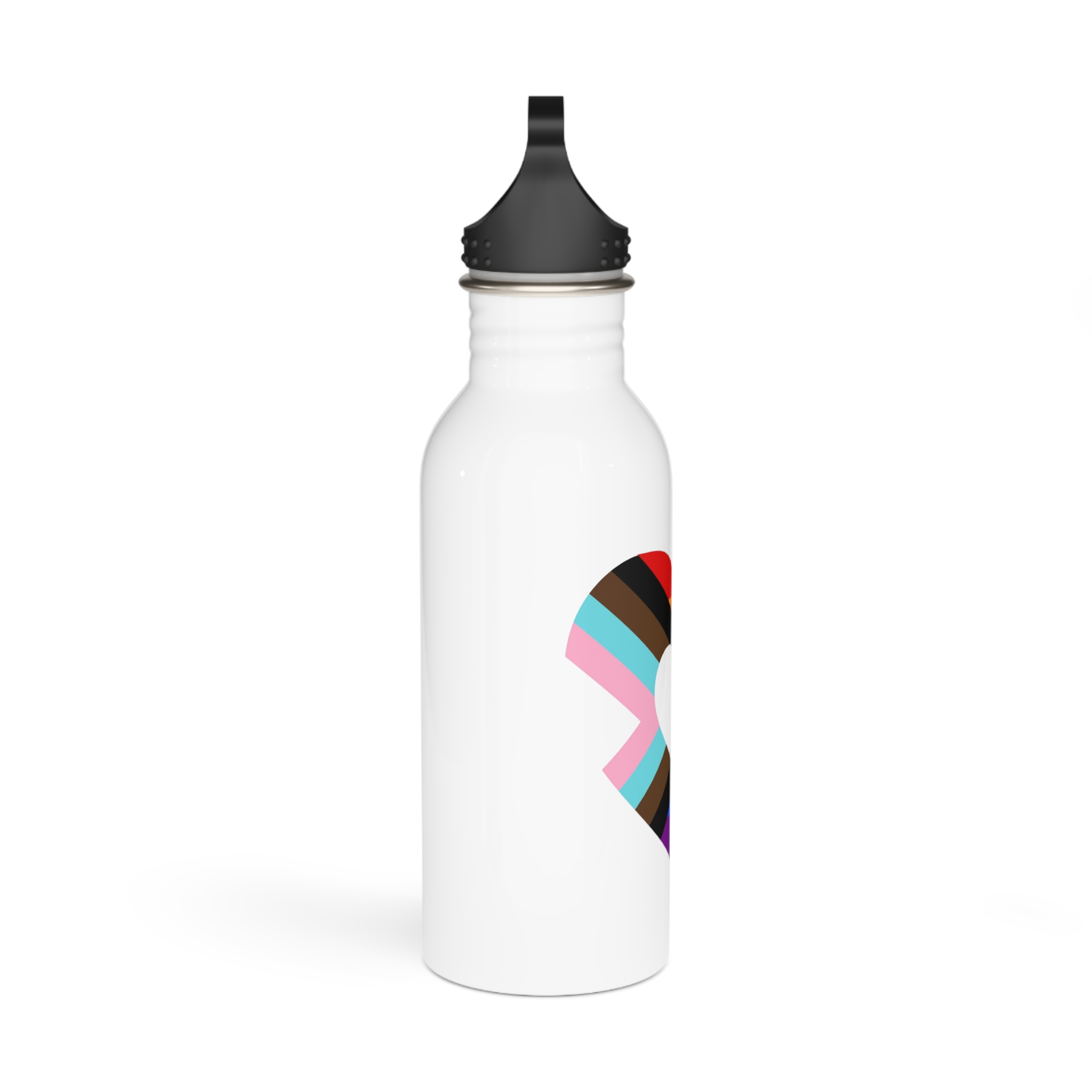 Progress Pride Flag Progress Pride Rainbow Flags Lgbtq Flag Stainless Steel Water Bottle - Image 2