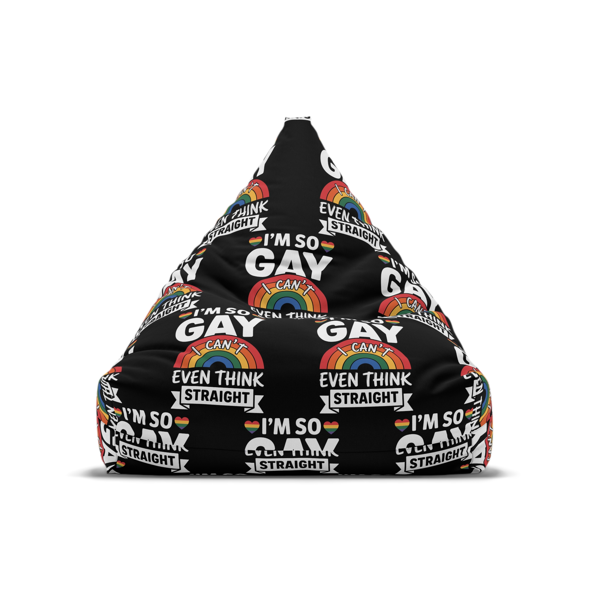 Im So Gay I Cant Even Think Straight Pride Design Bean Bag Chair Cover - Image 5