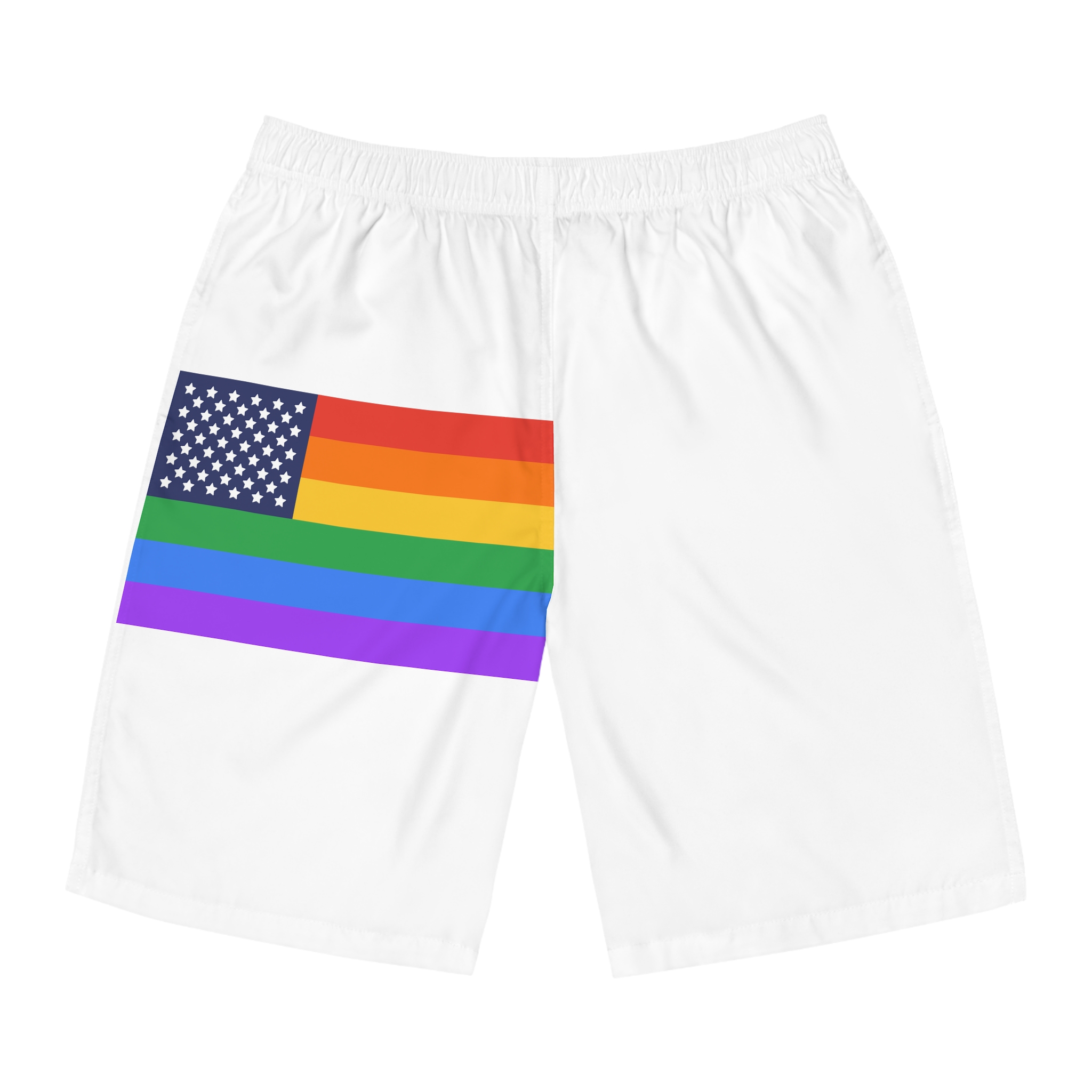 Lgbt Pride Month June Lesbian Gay Bisexual Transgender Lgbtq Flag Rainbow Vector (1) Mens Board Shorts Aop