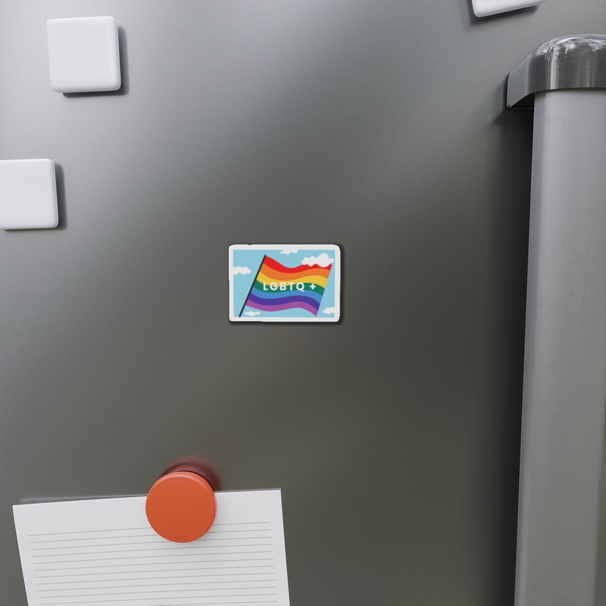 Rainbow Flag Banner Template Lgbtq Rights Die Cut Magnets - Image 2