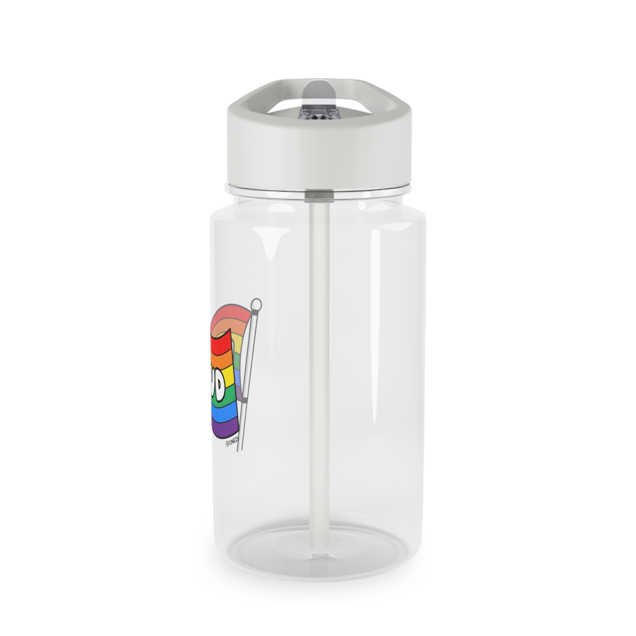 Proud Rainbow Flag Lgbtq Celebration Tritan Water Bottle - Image 3