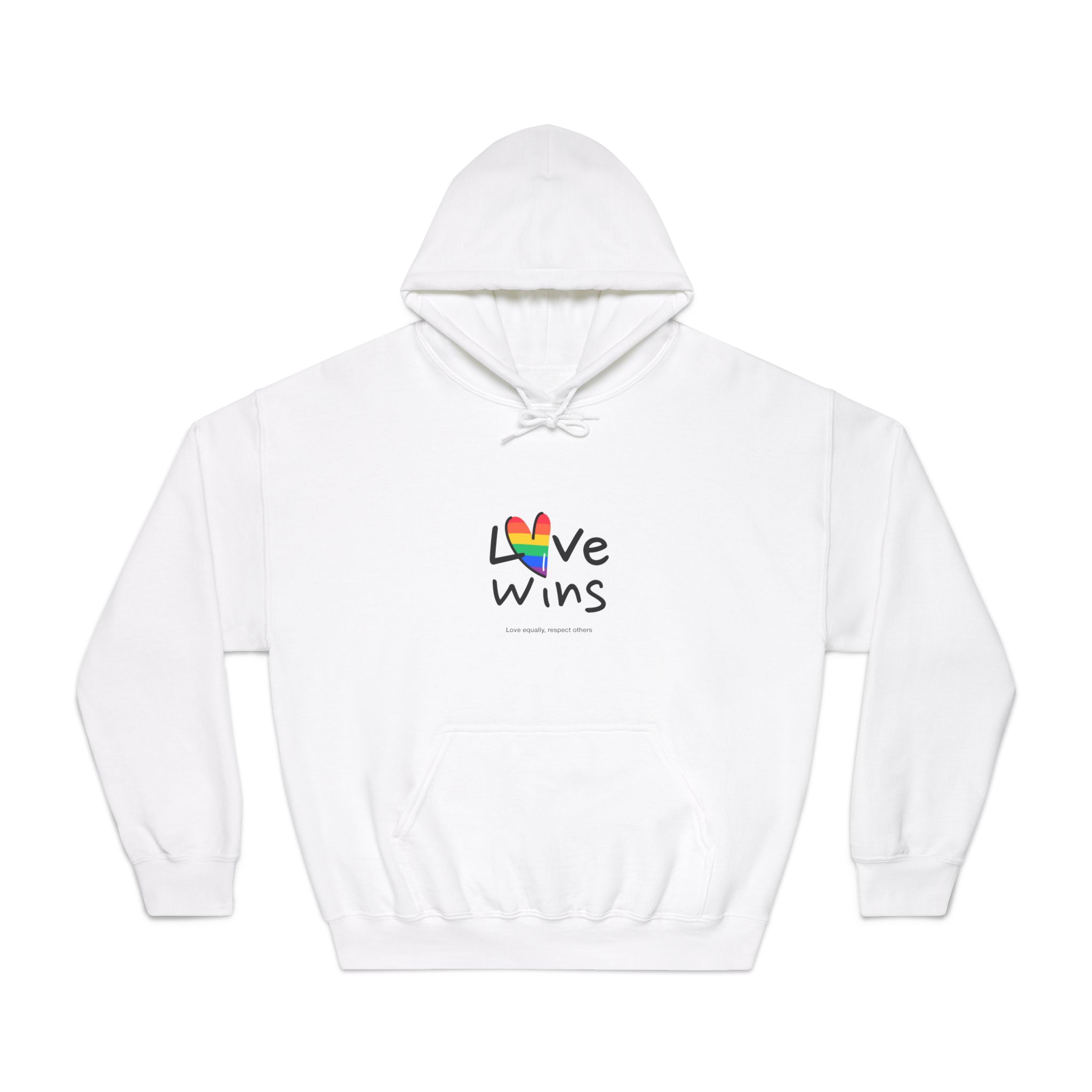 Love Letter Pride Rainbow Lettering Text Writing Pattern Freedom Love Heart Homo Colors Flag Parade(2) (1) Unisex Dryblend Hooded Sweatshirt