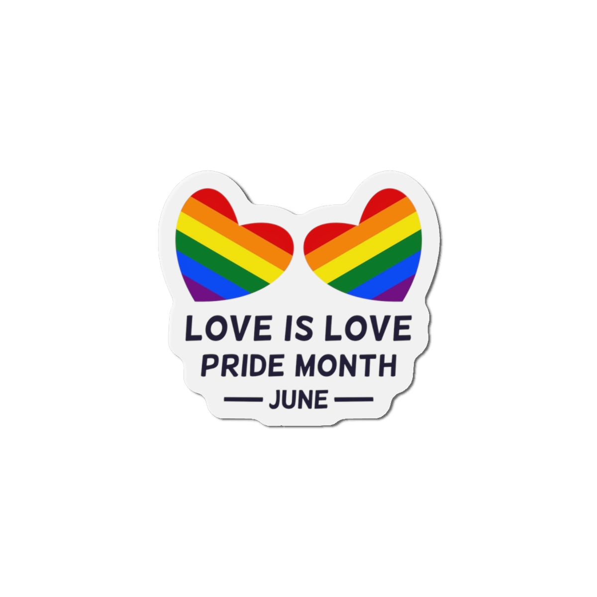 Lgbtq Pride Month June Every Year Rainbow Sign Pride Community Design Banner Poster Card Background Template Die Cut Magnets - Image 7