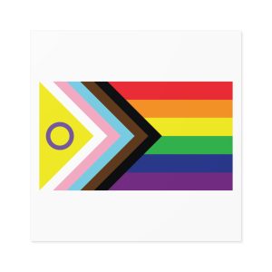 Illustration Rainbow Flag Art Vector Laminate Stickers Square