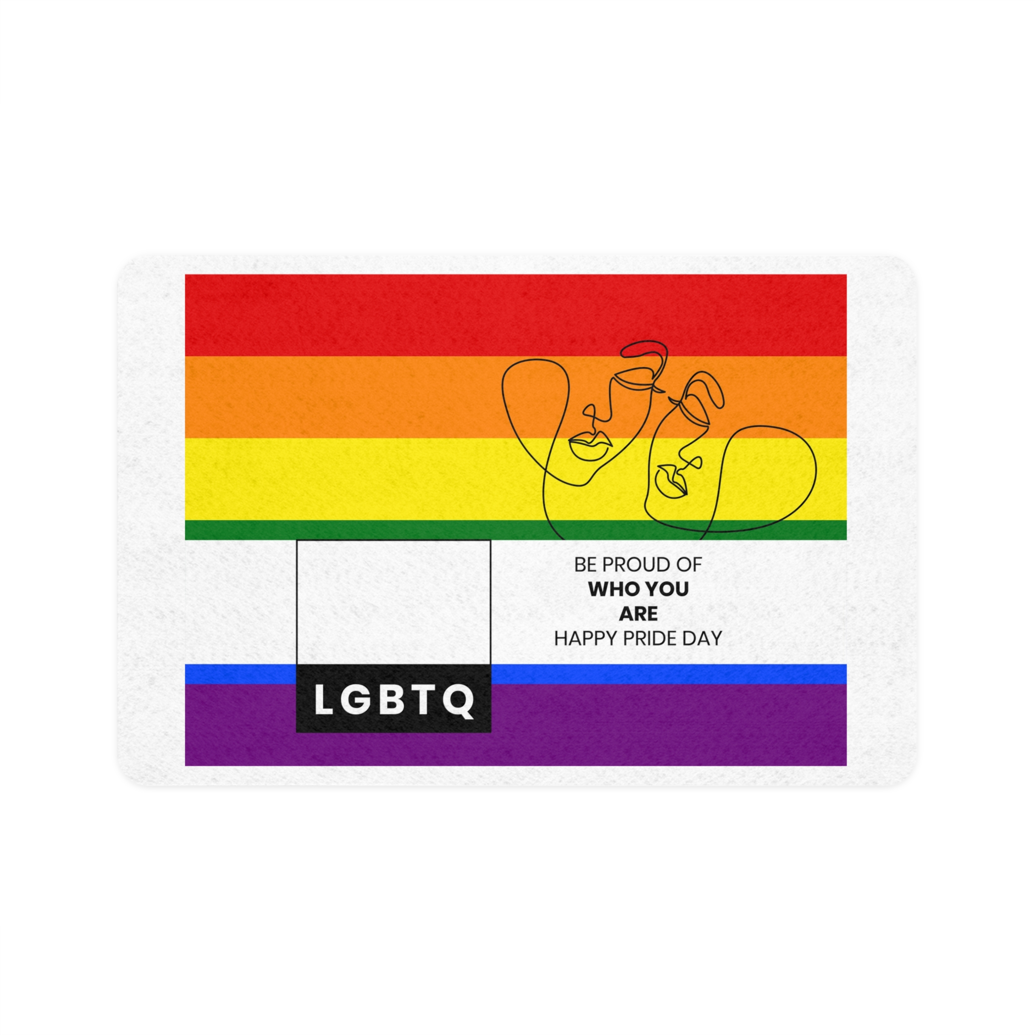 Lgbtq Pride Month Celebration Banner Poster Card Design Vector Illustration Pet Food Mat 12x18