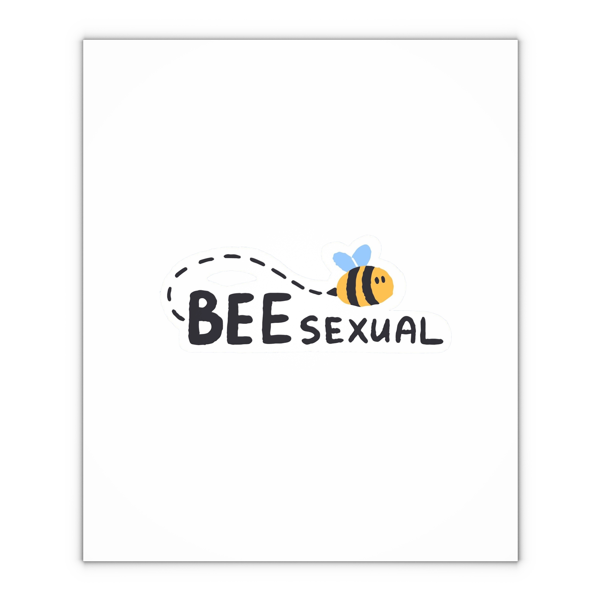 Symbol Bisexual Love Sign Non Binary Sexual Orientation Cute Lgbt Sticker With Phrase Lgbtq Concept Pride Month Design Element Decoration Flat Hand Drawn Isolated Vector Illustration Gift Wrapping... - Image 4