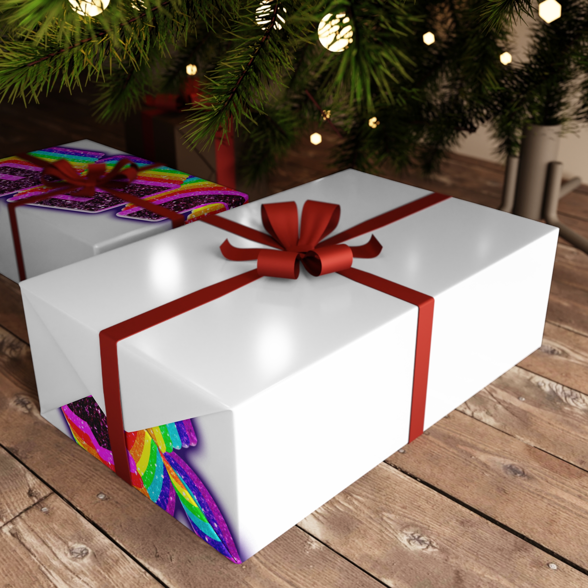 Queer Png Word Rainbow Typography Gift Wrapping Paper Sheets 1pc - Image 3