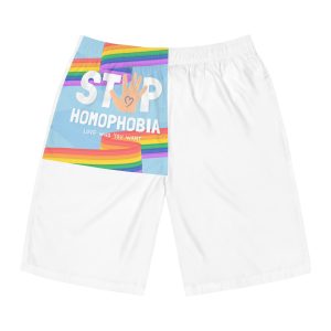 Hand Drawn Stop Homophobia Message Illustrated(1) Mens Board Shorts Aop