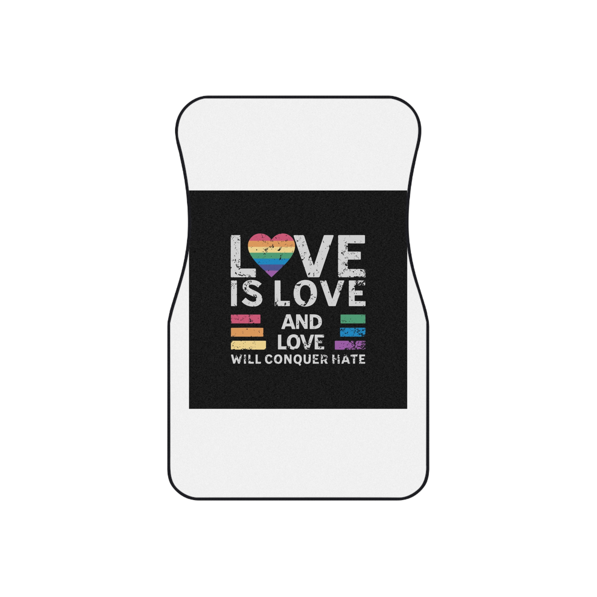 Love Is Love and Love Will Conquer Hate Car Mats Set Of 4 - Image 2