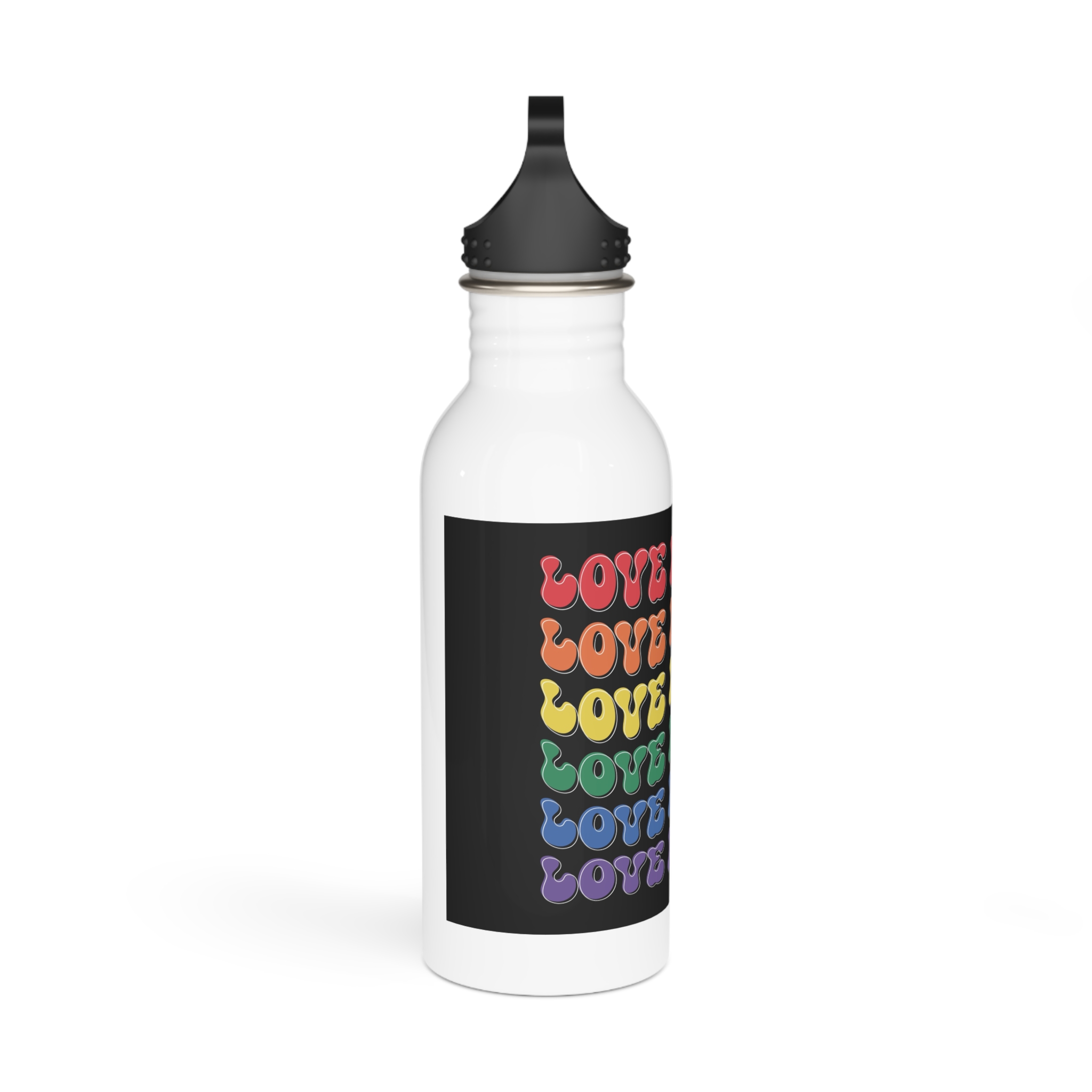Pride Lgbtq Gay Typography Vector Tshirt Design(8) Stainless Steel Water Bottle - Image 2